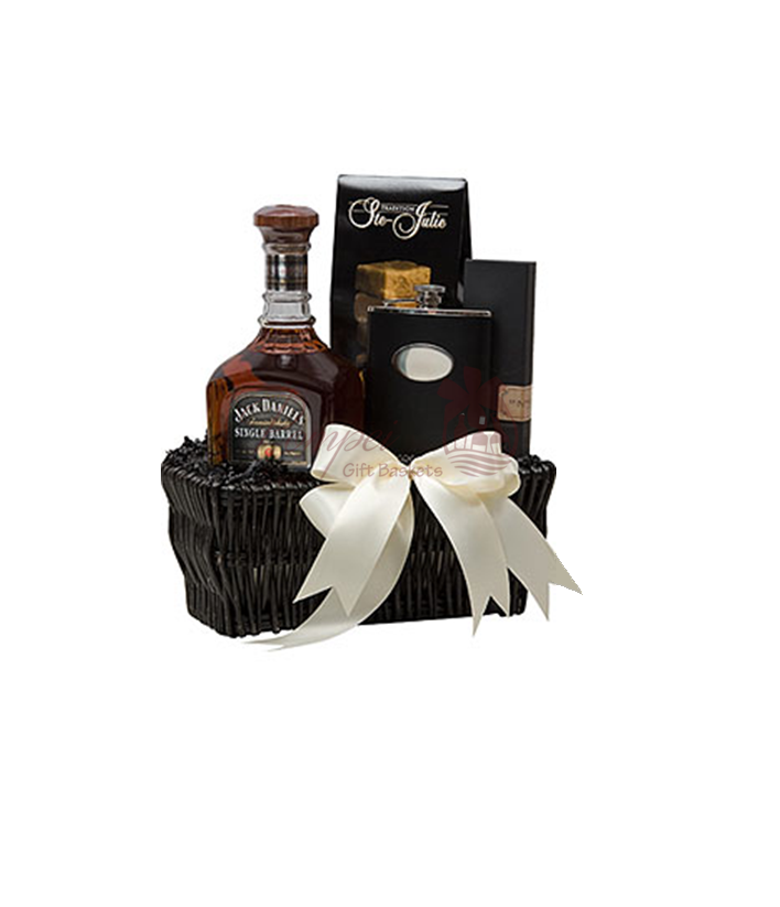 Selectively Single Whiskey Gift Basket by Pompei Baskets