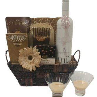 Vanilla Latte Wine Gift Basket, Free Delivery Gift Basket, Free Delivery Wine Gift basket, Free Delivery Gift Basket, National Chocolate Day, mü wine, mü cocktails