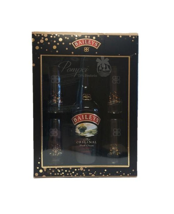 Baileys Irish Cream Liqueur Gift Set w/ 4 Shot Glasses