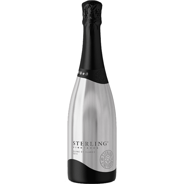 Sterling Vineyards Blanc de Blancs, Sterling Silver Bottle, Engraved Sterling Wine, New Sterling Champagne, Sterling Sparkling Wine