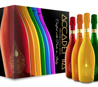 Bottega PRIDE Accademia Prosecco, pride bottega, pride prosecco, rainbow alcohol, pride themed liquor, engraved bottega, rainbow prosecco, lgbtq friendly liquor